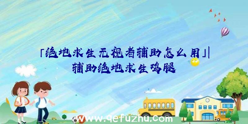 「绝地求生无视者辅助怎么用」|辅助绝地求生鸡腿